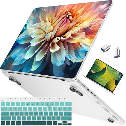 Mektron Ultra Thin Printed Case لـ MacBook Pro 14 Inch 2024 الإصدار M4 A3112 A3401 A3185 FITS 2023 2021 M3 A2918 A2992 M2 A2779 M1 A2442 in Saudi Arabia