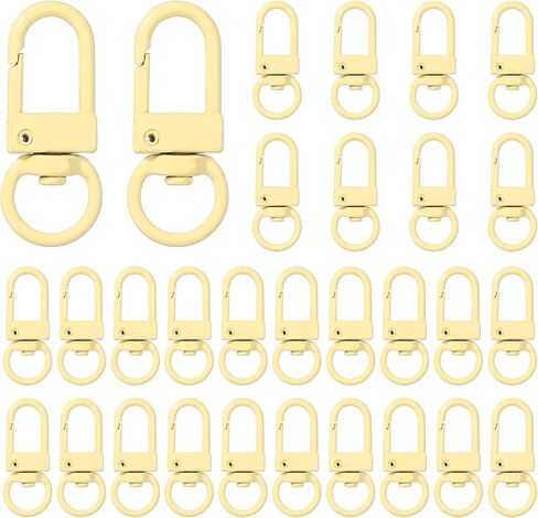 uxcell 30pcs Metal Lobster Claw Clasps, Swivel Lanyards Trigger Snap Hooks Keychain Strap with Key Ring for Jewelry Making Purse Bag Key Chains Connector, Purple in Saudi Arabia