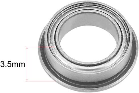 uxcell MF63ZZ Flange Ball Bearing 3x6x2.5mm Shielded Chrome Bearings 5pcs in Saudi Arabia