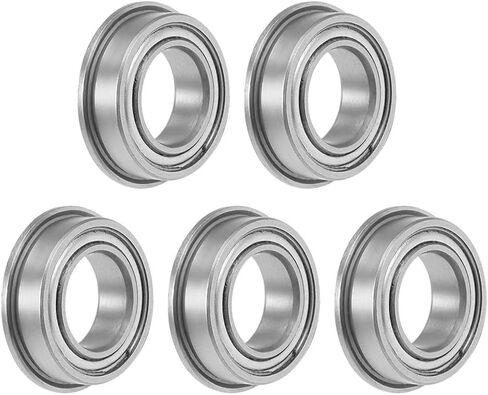 uxcell MF63ZZ Flange Ball Bearing 3x6x2.5mm Shielded Chrome Bearings 5pcs in Saudi Arabia