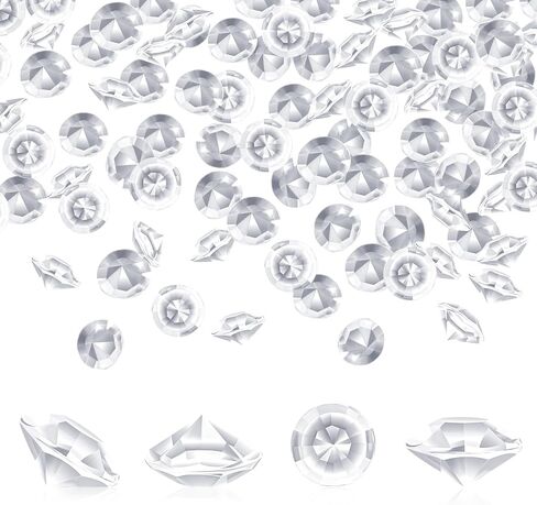 SUREAM 4500PCS Clear Ice Rocks for Vase Filler, 6mm/0.24Inch Acrylic Diamonds Gems, No Holes Faux Acrylic Treasure Crystals for Art Crafts, Wedding Table Scatter, Birthday Party Decoration in Kuwait