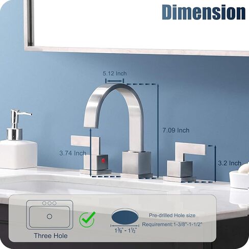 فريهو النفط مفروك صنبور الحمام البرونزية، البرونزية صنبور بالوعة الحمام للحوض 3 حفرة، 8 بوصة واسعة 2 مقبض الغرور صنبور مع خراطيم الصرف والمياه in Kuwait