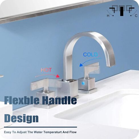 فريهو النفط مفروك صنبور الحمام البرونزية، البرونزية صنبور بالوعة الحمام للحوض 3 حفرة، 8 بوصة واسعة 2 مقبض الغرور صنبور مع خراطيم الصرف والمياه in Kuwait