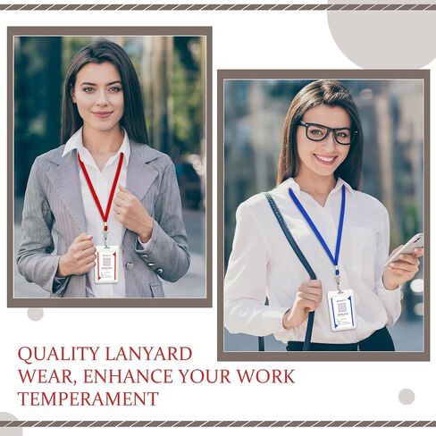500 Pack Bulk Lanyards for ID Name Badges Holder Flat Lanyards with Hook Clip Swivel for Office School Accessories (Multi Colors) in Saudi Arabia