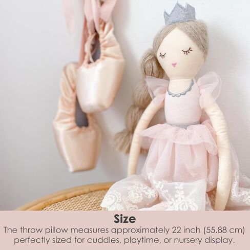 MON AMI Ballerina Stuffed Doll - 22", Plush Ballerina Doll for Girls, Use as Toy or Room Decor, Great Gift for Kids of All Ages in Kuwait