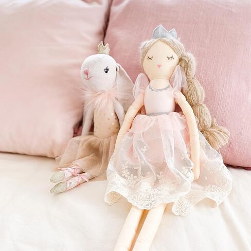 MON AMI Ballerina Stuffed Doll - 22", Plush Ballerina Doll for Girls, Use as Toy or Room Decor, Great Gift for Kids of All Ages in Kuwait