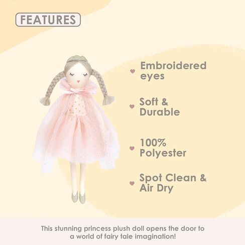 MON AMI Ballerina Stuffed Doll - 22", Plush Ballerina Doll for Girls, Use as Toy or Room Decor, Great Gift for Kids of All Ages in Kuwait