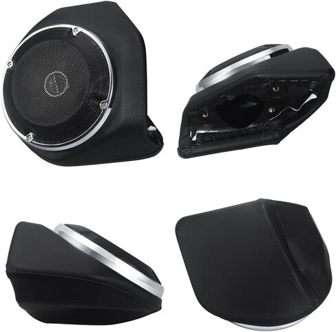 مجموعة مكبرات الصوت الخلفية WOWTK King Tour Pack مقاس 6.5 بوصة تناسب Harley Touring Electra Glide وStreet Glide وUltra Limited وRoad Glide Ultra وTri Glide موديلات 2014-2023، اليسار واليمين (أسود) in Kuwait