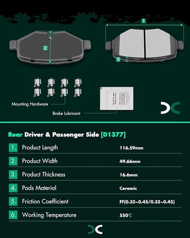 Ceramic Brake Pads Kits,SCITOO 8pcs Brakes Pads Set fit for Ford Five Hundred,05-07 for Ford Freestyle,08-09 for Ford Taurus,08-09 for Ford Taurus X,05-07 for Mercury Montego,08-09 for Mercury Sable in Kuwait