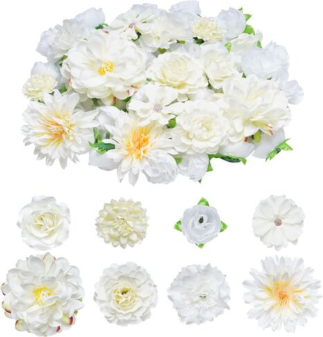Jiebor 60pcs Mini فو زهرة الرؤوس الصغيرة الصغيرة الاصطناعية صغيرة الحرير الحرير الورود الورود الزهرة رؤوس كبيرة للحرف اليدوية ديي التخرج كاب الحزب ديكور الزفاف (الأزرق) in Kuwait