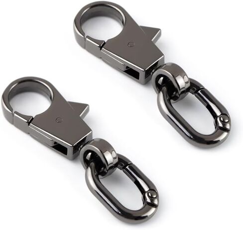 2pcs فتح مزدوج فتحة دوارة المفاتيح المفتاح الزناد مشابك جراد البحر clasps ديي حقيبة يد حقيبة اليد. (ذهب) in Kuwait