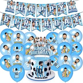Soccer Themed Birthday Party Supplies, soccer Birthday Party Decorations Includes Banner, Balloons, Cake Toppers, Soccer Party Favors Soccer Party Decorations for all fans