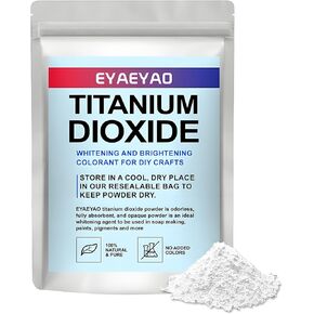 Titanium Dioxide, 4 Ounces TiO2 Pure Titanium Dioxide for Soap Making, Whitening Colorant for Crafts Paints, Titanium Dioxide Powder, Pigment & Colorant (4 Ounces)
