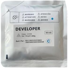 1pcs 200g Developer Powder Compatible with MX3081 4081 5081 6081 2621 3121 MX3070 MX60NV MX61NV Iron Toner(1pcs Yellow 200G)