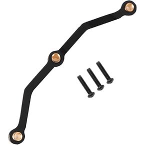 RC Black Brass Steering Link Steering Linkage Upgrades Part for 1/18 TRX4M,Black Brass