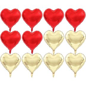 10 Pcs Red Pink Heart Grid Balloons 18 Inch Blue Green Yellow Checkered Foil Heart Balloons Helium Mylar Balloons for Girls Women Valentines Day Birthday Wedding Baby Shower Bridal Party Decorations