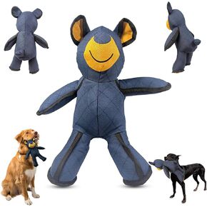 Durable Interactive Bear Dog Toy – Tough Plush Chew with Squeaker, Dog Toys to Keep Them Busy, Tough Dog Toys for Small and Large Dogs, Puppy Chew Toys for Mild Chewers (Not for Aggressive Chewers)