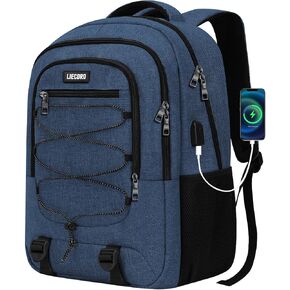 Black Backpack for Men, Backpack for School, School Backpacks for Boys Teens, 15.6 inch Laptop Back Pack with USB Charging Port, Large College Book Bag, Business Work Travel Bookbag