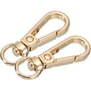 uxcell 10Pcs Swivel Lobster Clasps, Zinc Alloy Classic Swivel Trigger Snap Hooks, Push Gate Snap Hook Bag Clips for Lanyard DIY Crafts Making (3/8", Gold)