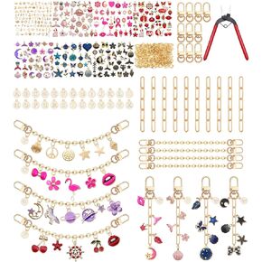 Piyhfir 545Pcs Gold Charms for Jewelry Making Bag & Purse Charms for Handbags Keychain Accessories Kit (Gold Set)