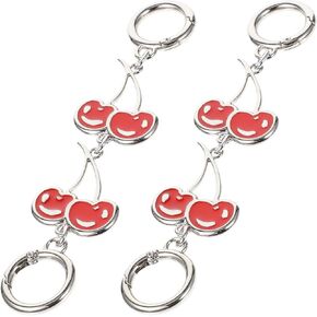 2 Pcs Bag Extender Chains, Cherry Design Purse Extender Alloy Chain Handbag Strap Adjustable Bag Chain Accessories for Handbags Crossbody Bags