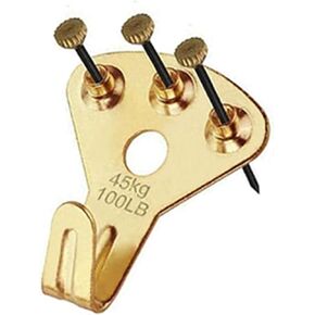 Lilaly 10 Sets Heavy Duty Picture Hangers 100LB Command Hooks Hanging Kit for Drywall Picture Hanging Hooks