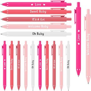 50 Pcs Baby Shower Multi Color Ballpoint Pens Favors Bulk It's a Boy or Girl Ballpoint Pen with Black Ink Retractable Writing Pens for Baby Shower Favors Party Guests Gifts(Blue Series)