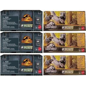 Jurassic World Dominion Dinos Mini Surprise Combo – 6 Blind Box Packs | No Duplicates, Mystery Mini Dino Figures | 1.125″ Scale Collectibles – Mattel Ages 3+