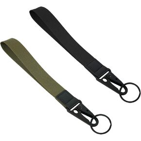 2 Pcs Keychain Lanyard,Key Lanyard,Wrist Lanyard for Keys,Wrist Lanyard,Lanyard Keychain,Wristlet Keychain,Wrist Keychain,Short Lanyard,Short Lanyard for Keys,Mens Lanyard,Key Strap,Black and Green