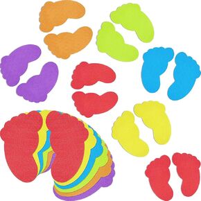 Outus 24 Pieces Carpet Feet Spots, Sit Foot Spots, Line up Spot for Classroom Floor, Carpet Markers for Teacher Supplies Classroom Rug, School Decoration (Classic)