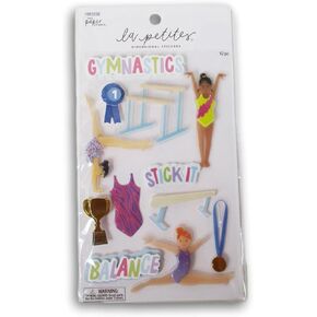 3D Gymnastics Stickers for Journaling, Scrapbooking, Cardmaking, Arts & Crafts - 12 Pieces