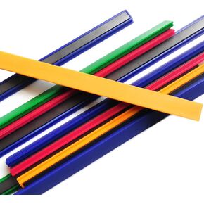 Colorful Magnetic Bar for Bulletin Board - Memo Strip Set Magnet Strip Tape, School Office Home Stationery Bar for Fridge 7.9 Inch/12inch 6 Color