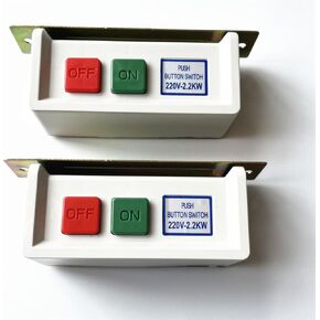 evernice 2 Push Button On & Off Switch for Industrial Sewing Machine Motor 220 Volt 110V