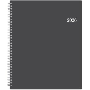 2026 Blue Sky Weekly/Monthly Planner, 8-1/2" x 11", Passages/Charcoal Metallic, January To December, 100008