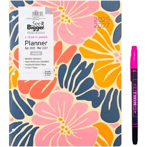 PlanAhead Home/Office 2-Year Monthly Planner, April 2025 – March 2027, 8.5 x 11 Inches and Twin Pen