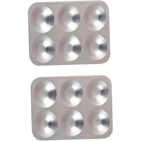 LIFKOME 2pcs Aluminum Mixing Trays Pigment Pallet Painting Accessory Art Supplies for Artists