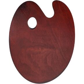 Angoily 1Pc Wooden Painting Color Palette Smooth Mixing Tray for Oil Paints Retro Design Walnut Color for Artists Art Enthusiasts