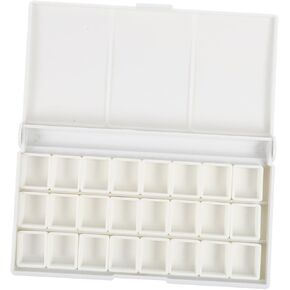 DOITOOL Empty Watercolor Pigment Box Storage for Watercolor Paints Easy to Clean Art Supplies and Pigment Tray for Artists and Beginners