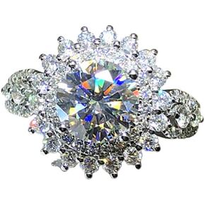 925 Sterling Silver Shiny Multi Drill Cubic Zirconia Rings Diamond Rings for Women Jewelry Findings Earring Backs Findings