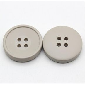 6 Pcs Resin Buttons 4 Holes Round Buttons for Coats, Jacket,DIY Sewing Supplies (#03 Black, 30mm)