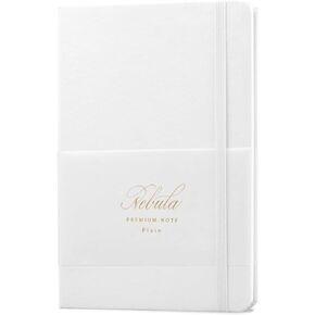 Note Note Premium by Colorverse - Snow White - 8.3 "X 5.5" دفتر غلاف - 192 صفحة (90 جم/م 2) ، عادي (فارغ)