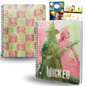 Wicked Back to School Supplies Set - School Bundle of 2 Wicked Spiral Notebooks, Stickers, More | Broadway Musical School Supplies Kit for Girls, Boys