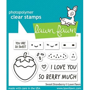 Lawn Fawn LF3602 Sweet Strawberry 2X3 Clear Stamp Set
