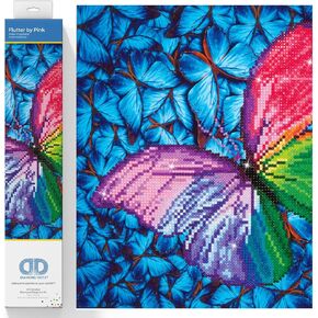DIAMOND DOTZ Flutter by Pink Butterflies Diamond Painting Kits for Adults - Diamond Art Kits a Relaxing Creative Craft Kit with Dotz Gems 12"x12"