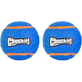 ChuckIt! Squeaker Tennis Ball Dog Toy, Small (2 Inch Diameter) Pack of 2, for Breeds 0-20 lbs