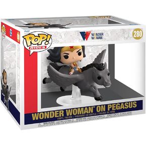 Funko Pop Ride Super Deluxe: Wonder Woman 80 - Wonder Woman on Pegasus ، Multicolor (54989)