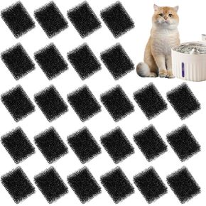 30 Pcs Pet Fountain Replacement Filter, Cat Drink Water Filter Replaced Foam Filters Compatible with Petkit Eversweet 3 Pro