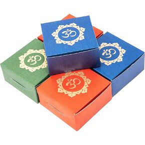 Desi Favors Ganesh Sweet Boxes for Indian Sweets, Cookies, Goodies, Mithai, Candy, Gift Boxes Handmade Bulk Mithai Box, Favor Boxes for Wedding, Pooja, 2.95x2.95x1.37 Inch (Pack of 8)