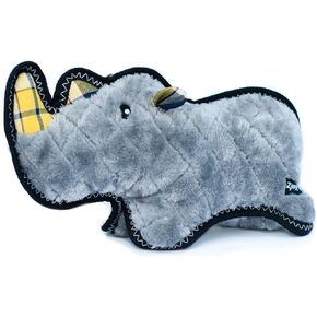 Zippy Paws - Z-Stitch Grunterz Durable Stuffed Squeaky Dog Toy - Ronny the Rhino