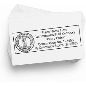Premium Rectangular Self-Inking Notarial Stamp for Kentucky - KY Notary Public Stamp, 7/8 x 2-1/4, State Board Compliant - Ideal for Kentucky Notary Professionals - Notary Stamp - Notarial Seal